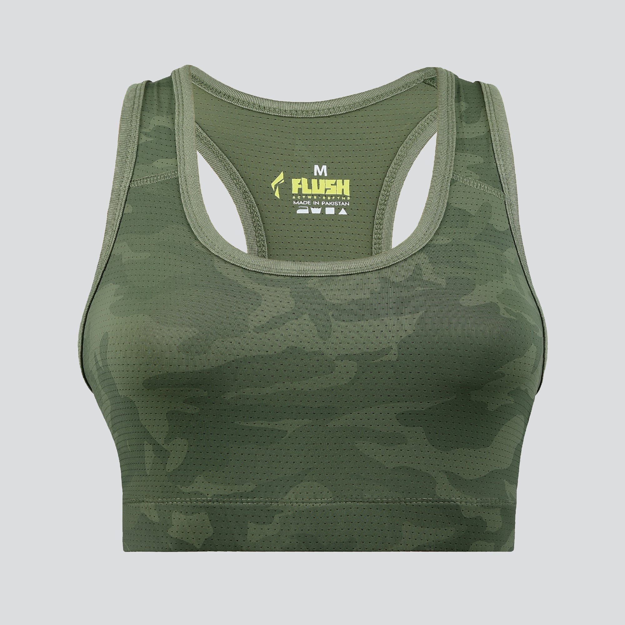 Women's Camo Sports Bra, Support for Yoga Gym Pack Of 2
