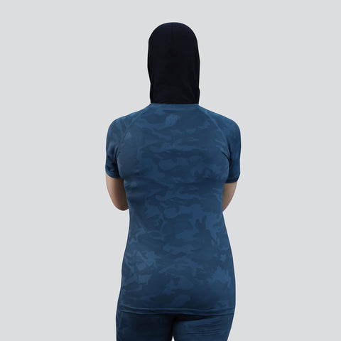 Women’s Camo Activewear Breathable T-Shirts - Camo Green