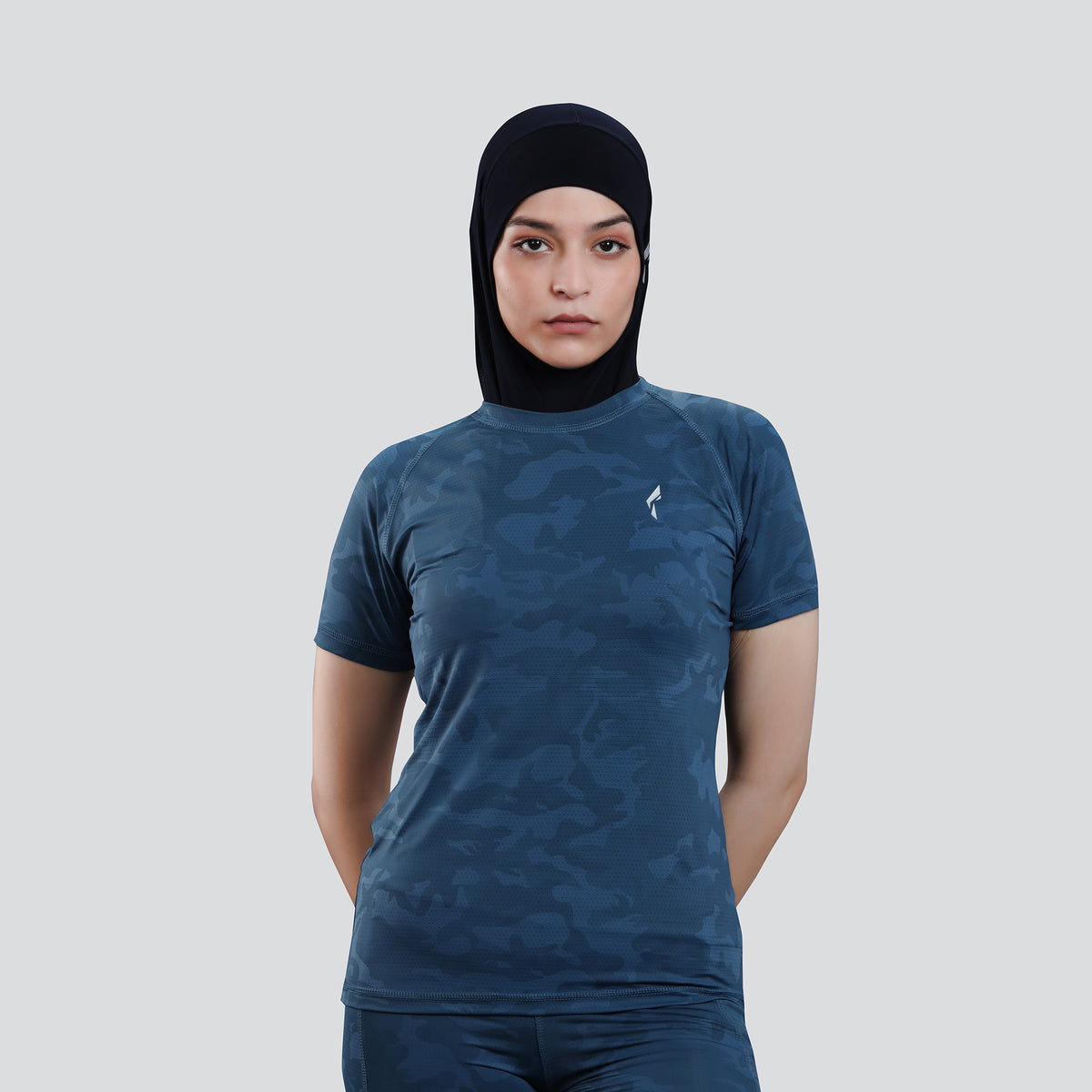 Women’s Camo Activewear Breathable T-Shirts - Camo Green