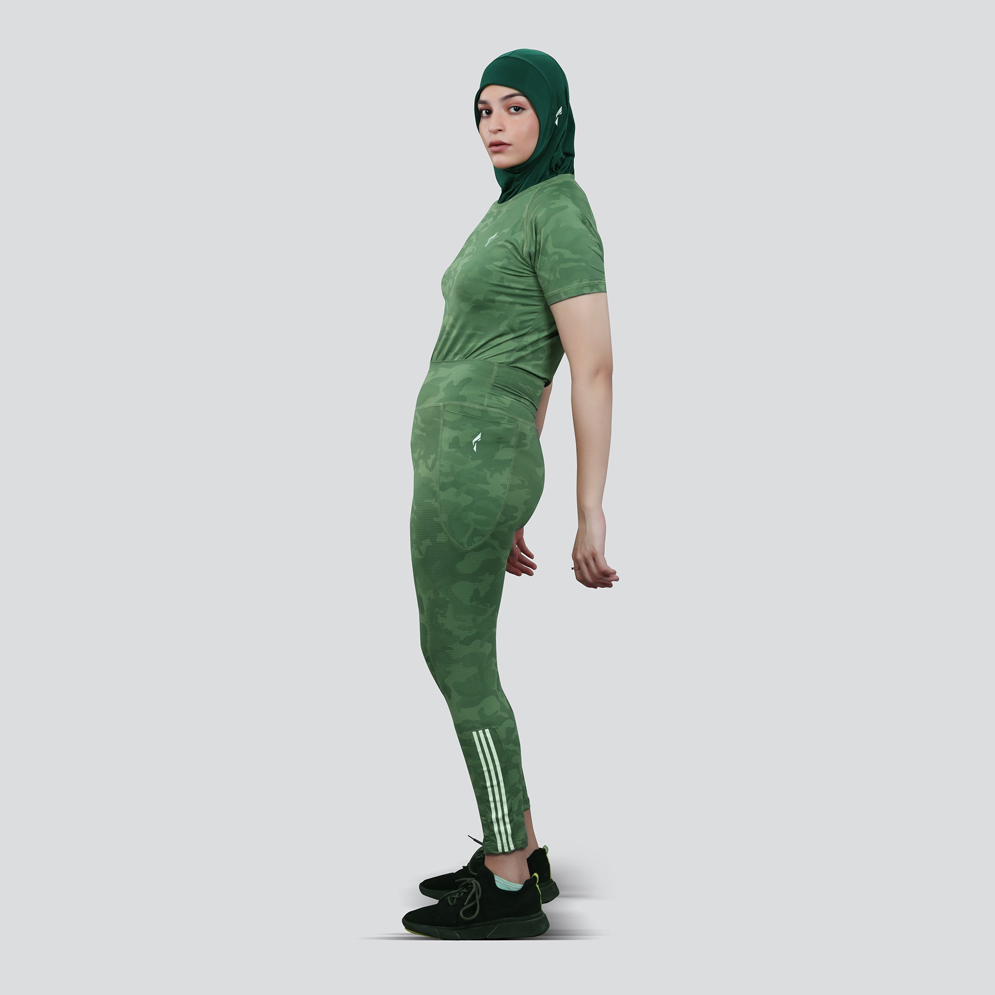 Women’s Camo Activewear Tracksuit -  Green