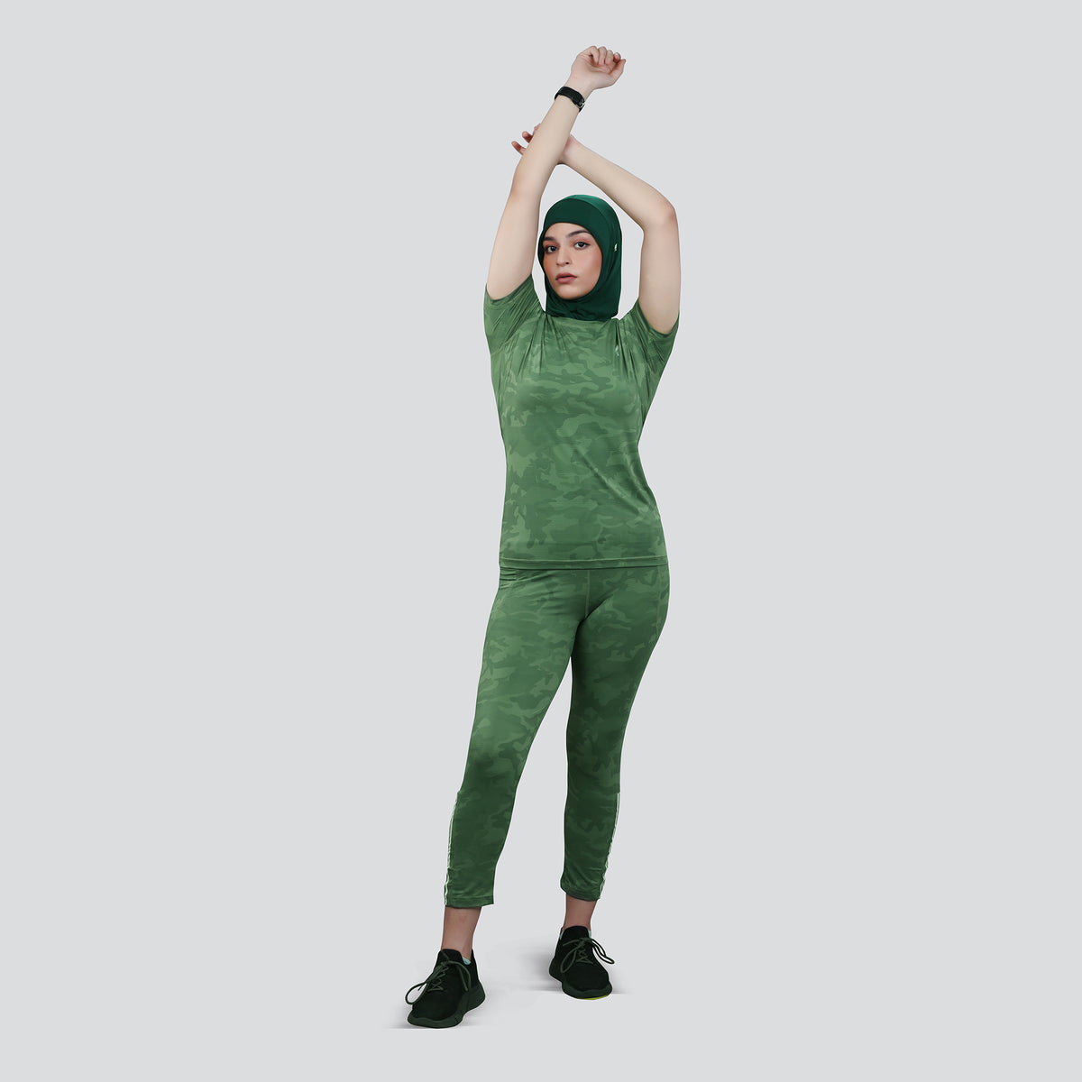 Women’s Camo Activewear Tracksuit -  Green