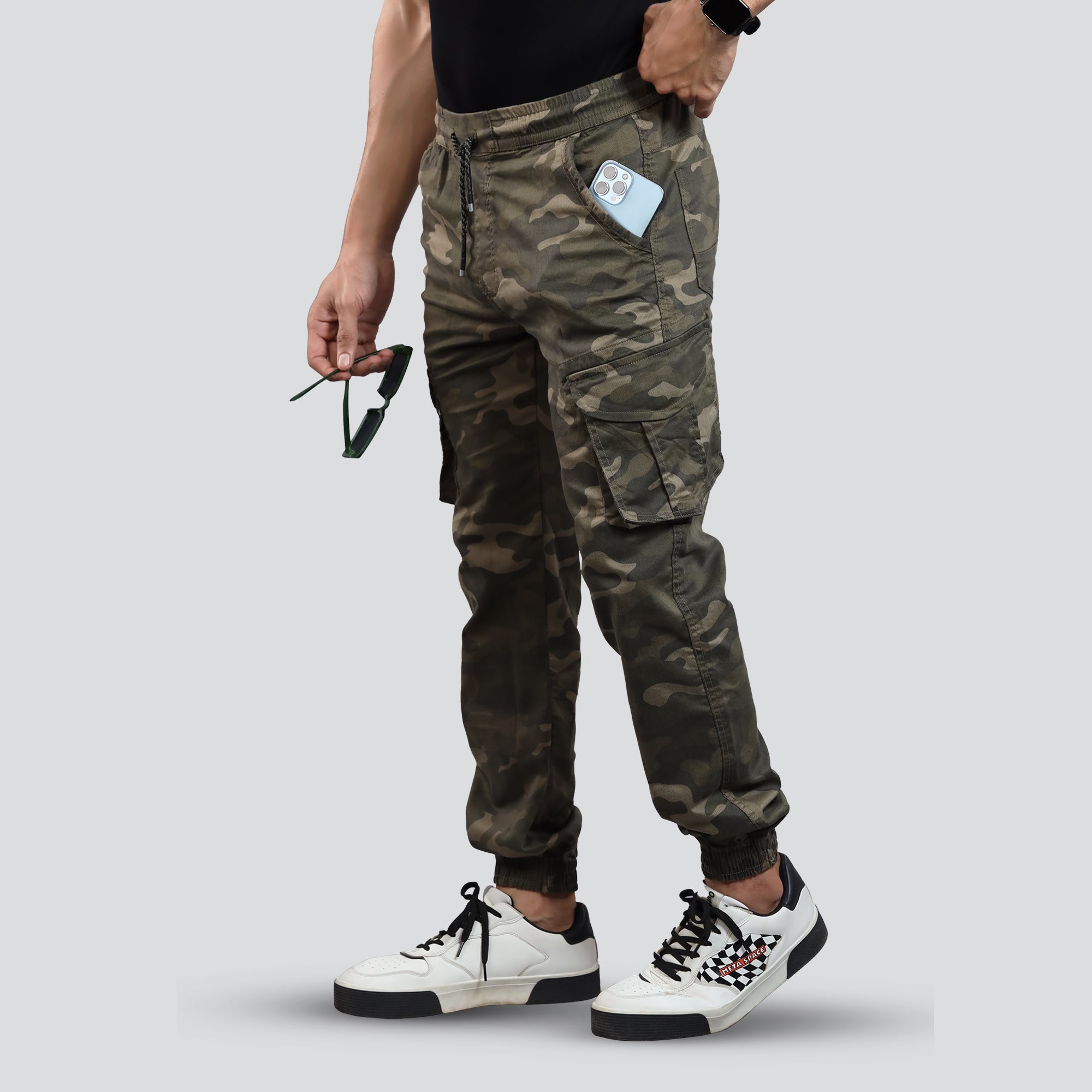 RYDCOT Men Cargo Trousers Work Wear Combat Safety Cargo 6 Pocket Full Pants  Black S - Walmart.com