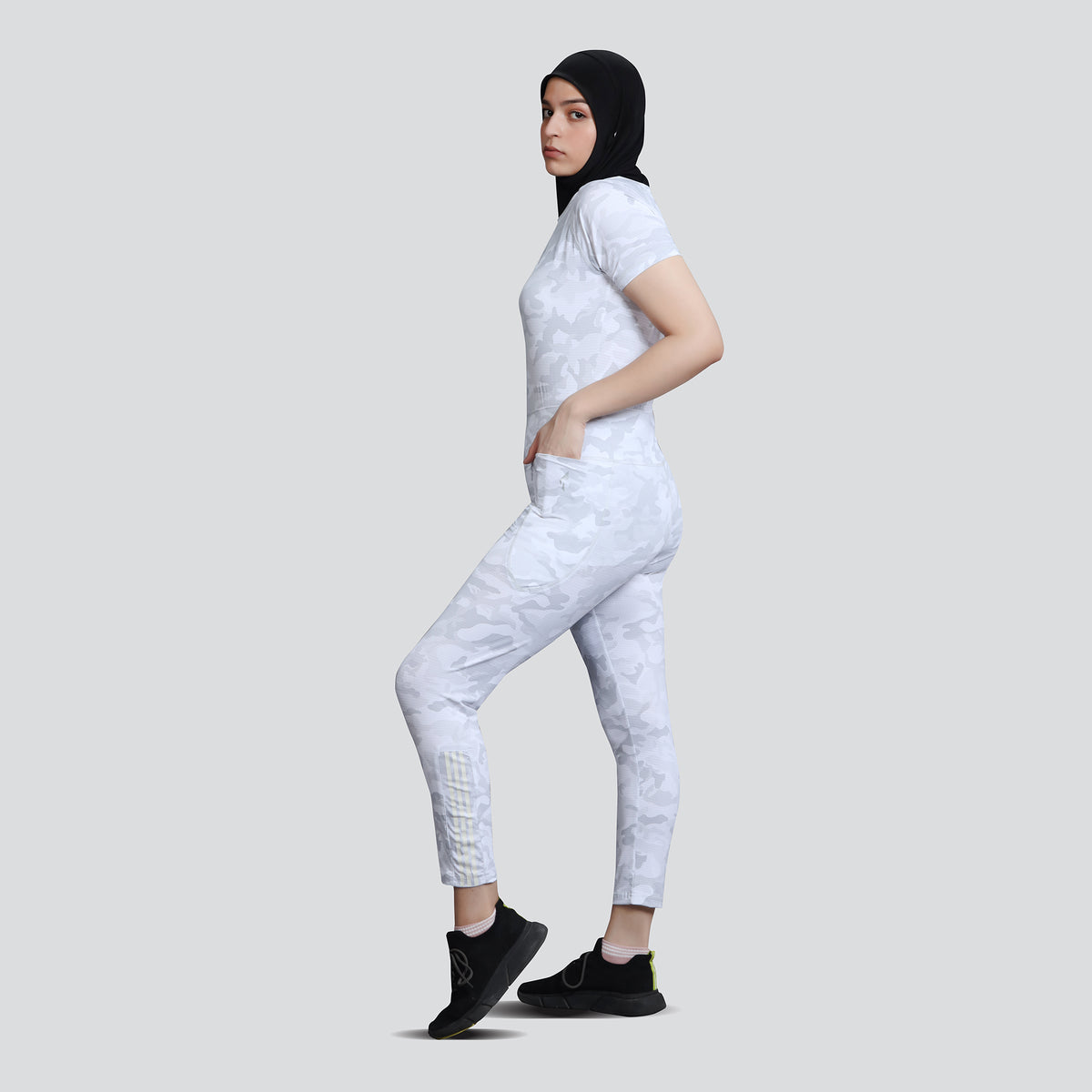 Women’s Camo Activewear Tracksuit - White