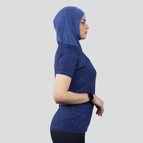 Women's Flex Fit Breathable Activewear T-Shirt - Dark Blue
