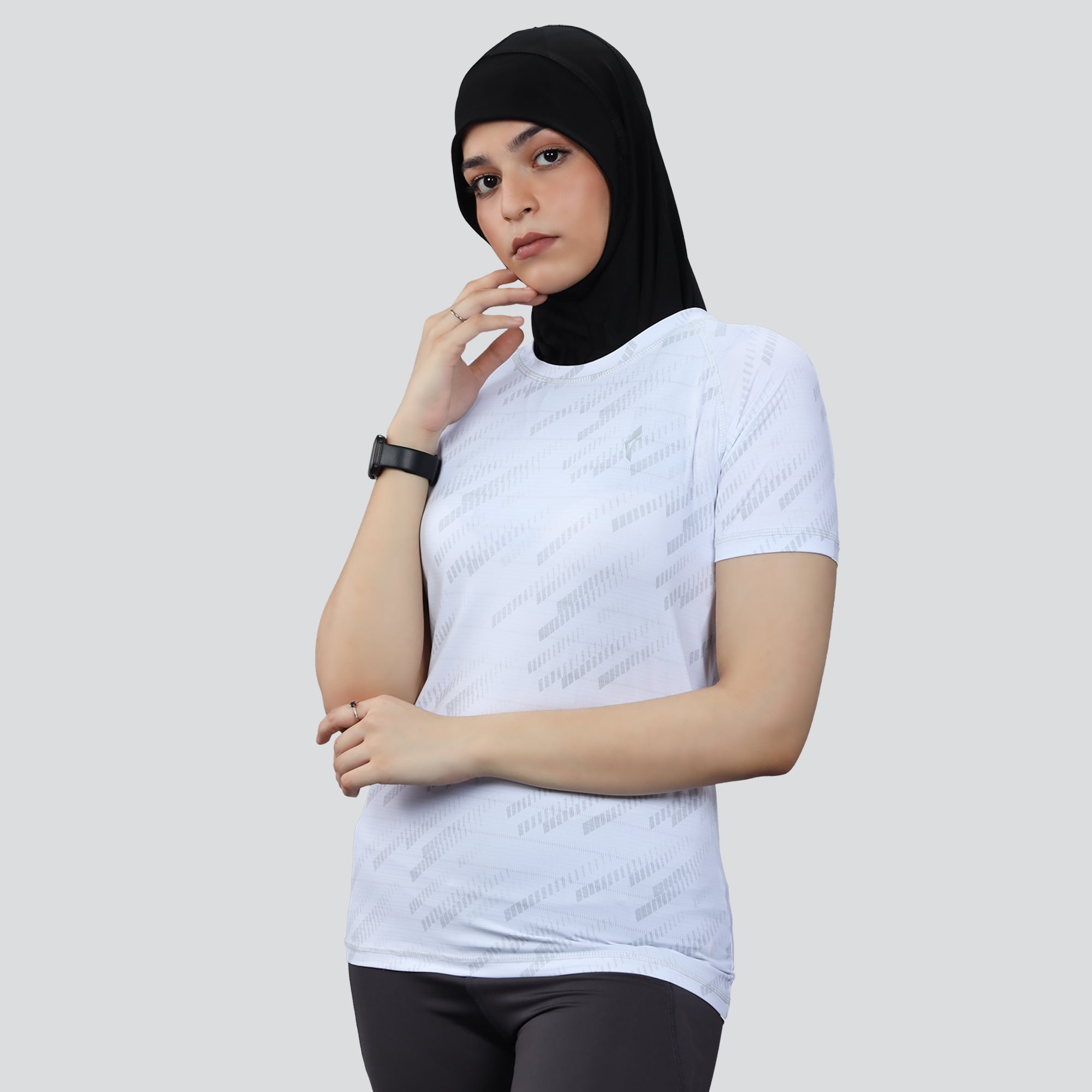 Women's Flex Fit Breathable Activewear T-Shirt - White