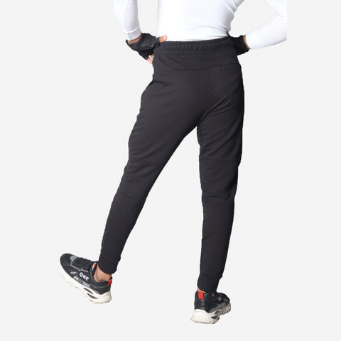 French Terry Trousers For Sports Casual Fitness Jogging - Black